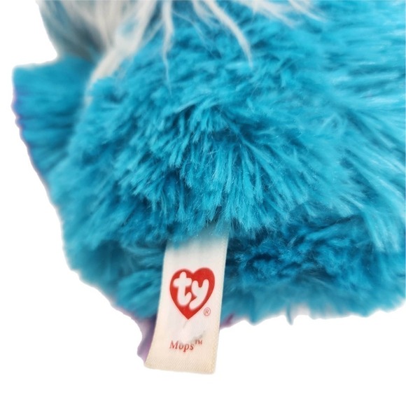 TY Frizzys Collection 
“Mops” The Big Eyed Monster 10" Blue - Picture 3 of 3